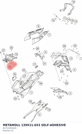 Diagram preview: METAMOLL 139X11.6X3 SELF-ADHESIVE (61711055020)