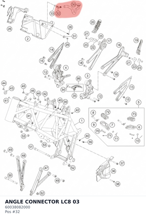 Diagram preview: ANGLE CONNECTOR LC8 03 (60038082000)
