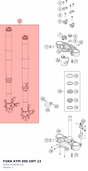 Diagram preview: FORK KTM 890 SMT 23 (A675C143W201102)