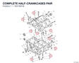 COMPLETE HALF-CRANKCASES PAIR 22513601B diagram position