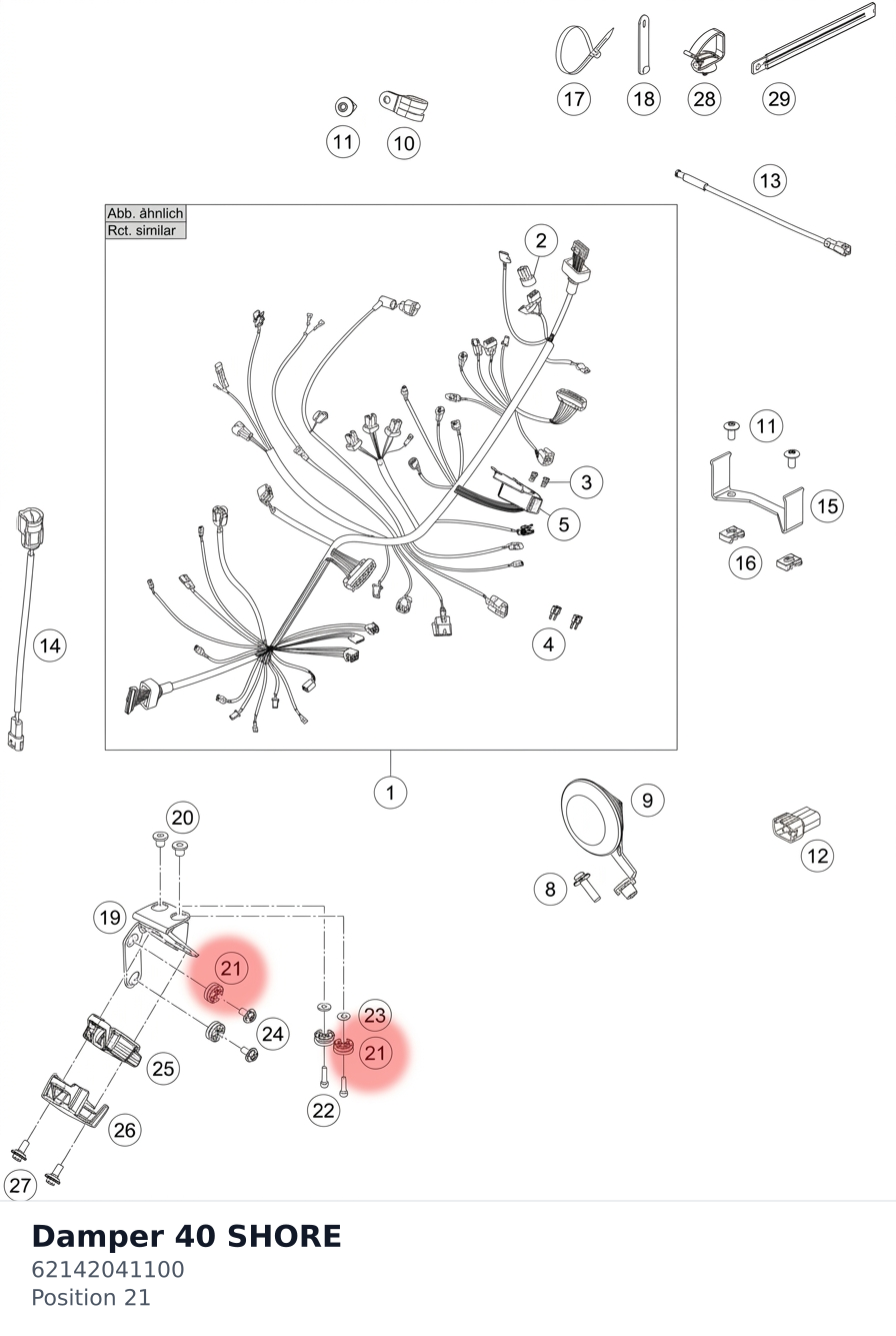 Diagram preview: Damper 40 SHORE (62142041100)
