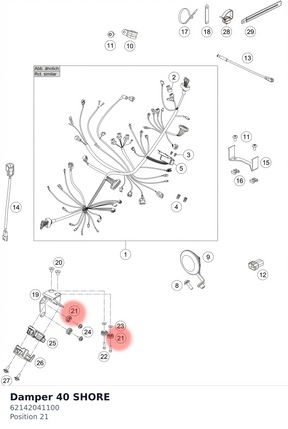 Diagram preview: Damper 40 SHORE (62142041100)