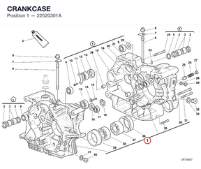 CRANKCASE 22520301A diagram position