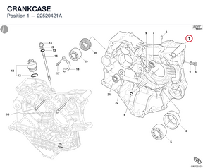 CRANKCASE 22520421A diagram position