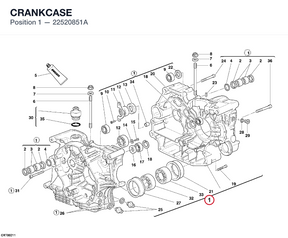CRANKCASE 22520851A diagram position