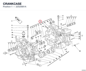 CRANKCASE 22520881A diagram position
