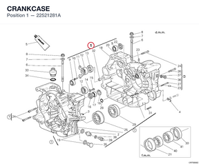 CRANKCASE 22521281A diagram position