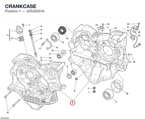 CRANKCASE 22522201A diagram position
