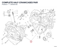 COMPLETE HALF-CRANKCASES PAIR 22522313A diagram position