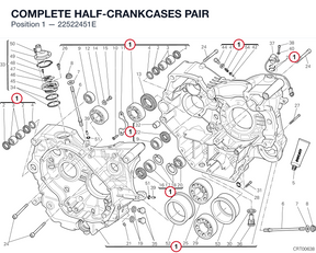COMPLETE HALF-CRANKCASES PAIR 22522451E diagram position