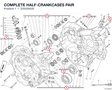 COMPLETE HALF-CRANKCASES PAIR 22522642E diagram position
