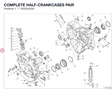 COMPLETE HALF-CRANKCASES PAIR 22523402A diagram position