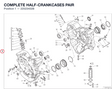 COMPLETE HALF-CRANKCASES PAIR 22523402B diagram position