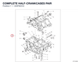 COMPLETE HALF-CRANKCASES PAIR 225P0031D diagram position