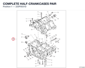 COMPLETE HALF-CRANKCASES PAIR 225P0031D diagram position