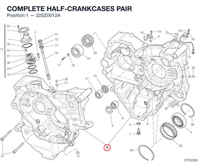 COMPLETE HALF-CRANKCASES PAIR 225Z0012A diagram position