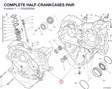 COMPLETE HALF-CRANKCASES PAIR 225Z0026A diagram position