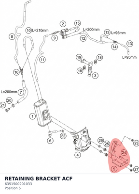 Diagram preview: RETAINING BRACKET ACF (6351500201033)