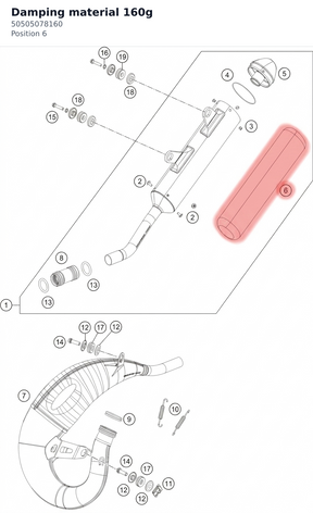 Diagram preview: Damping material 160g (50505078160)
