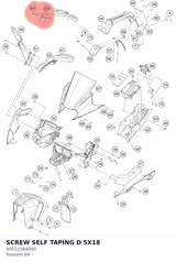 Diagram preview: SCREW SELF TAPING D 5X18 (90511064000)