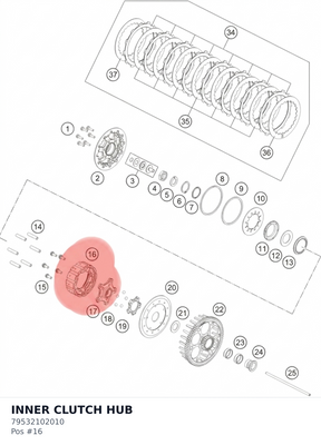 Diagram preview: INNER CLUTCH HUB (79532102010)