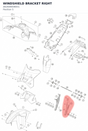 Diagram preview: WINDSHIELD BRACKET RIGHT (A62608008051)