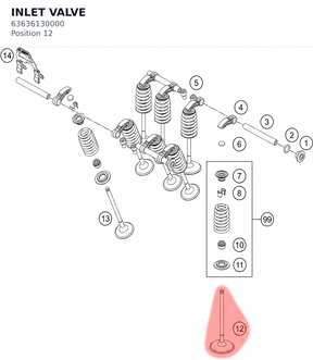 Diagram preview: INLET VALVE (63636130000)