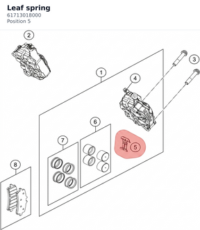 Diagram preview: Leaf spring (61713018000)