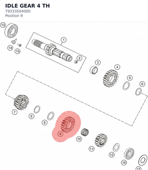 Diagram preview: IDLE GEAR 4 TH (79333504000)