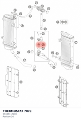 Diagram preview: THERMOSTAT 70?C (59435117000)