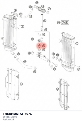 Diagram preview: THERMOSTAT 70?C (59435117000)