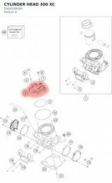 Diagram preview: CYLINDER HEAD 300 XC (55630206000)