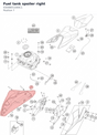 Diagram preview: Fuel tank spoiler right (93008051000C1)