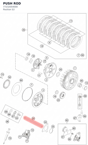 Diagram preview: PUSH ROD (77232054000)
