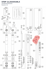 Diagram preview: STOP 12,2X25X106,5 (S83880000600000)