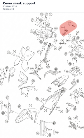 Diagram preview: Cover mask support (63514011020)