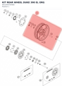 Diagram preview: KIT REAR WHEEL DUKE 390 EL ORG (96310097044EB)