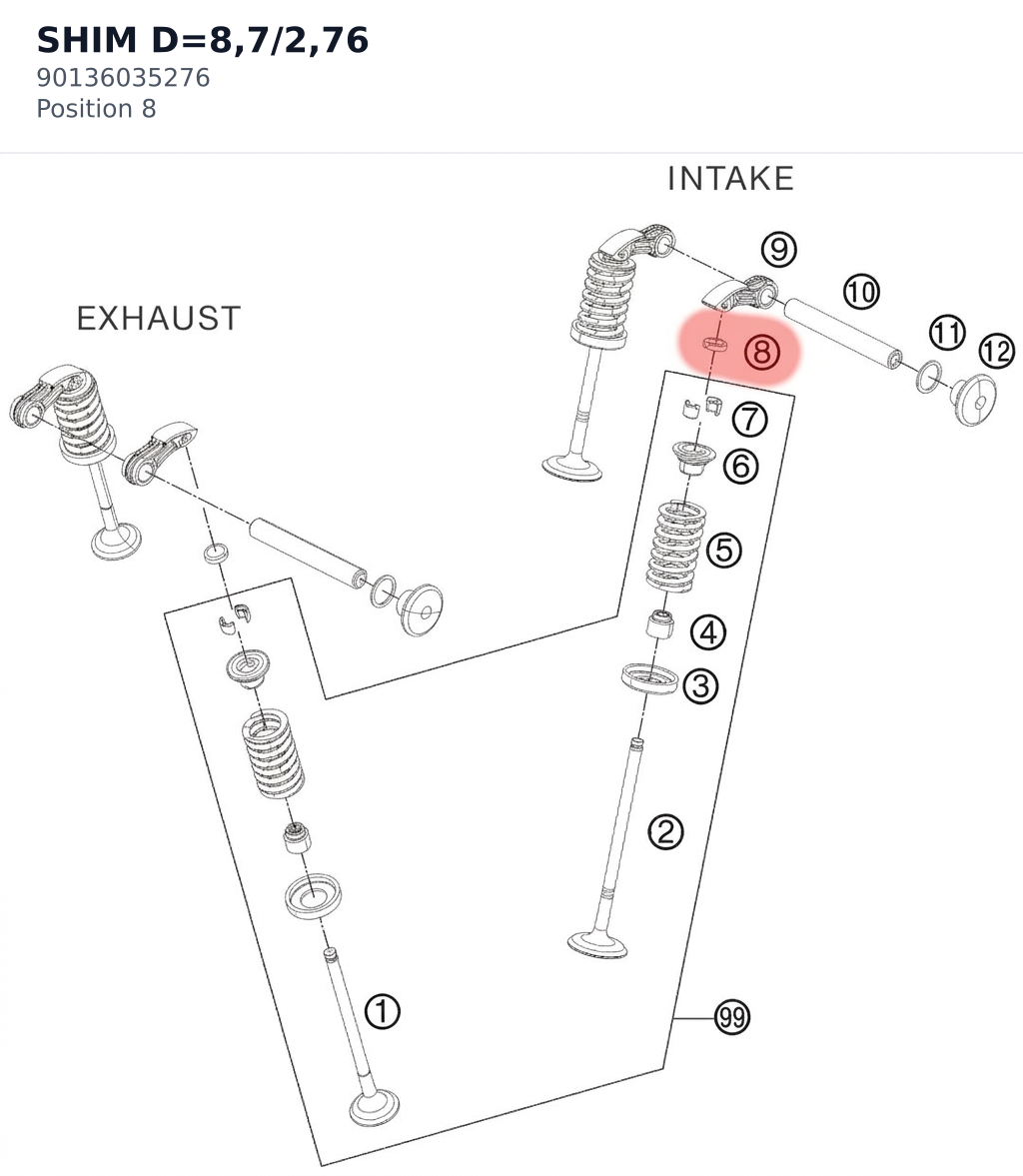Diagram preview: SHIM D=8,7/2,76 (90136035276)