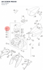 Diagram preview: AH SCREW M6X40 (90107036000)