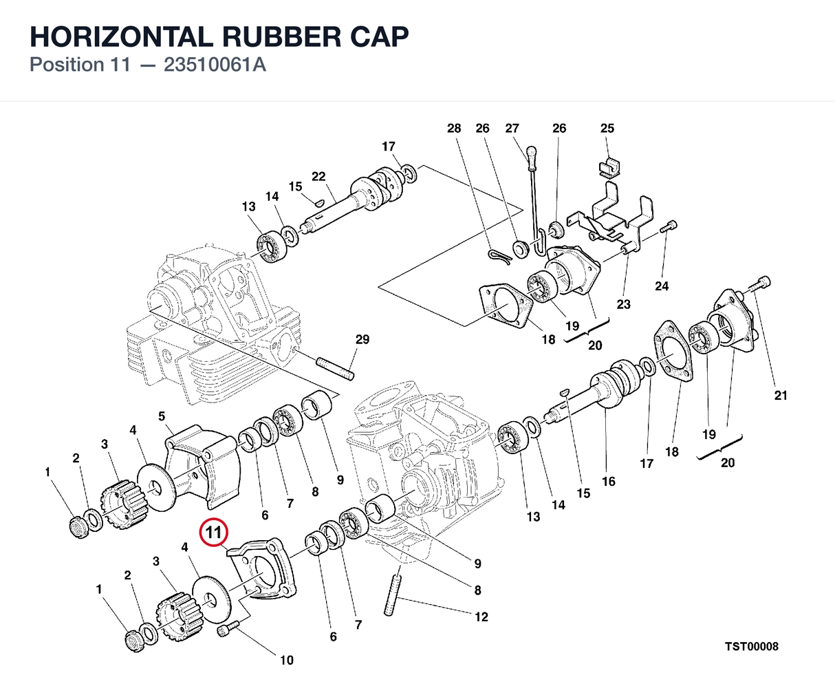 HORIZONTAL RUBBER CAP