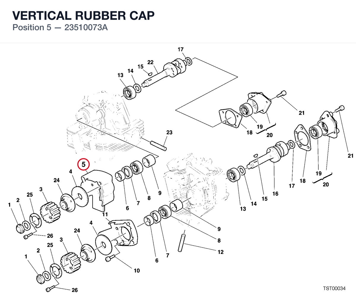VERTICAL RUBBER CAP 23510073A diagram position