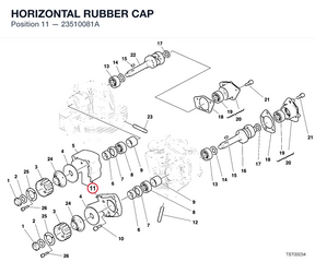 HORIZONTAL RUBBER CAP 23510081A diagram position