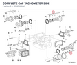 COMPLETE CAP TACHOMETER SIDE