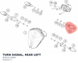 Diagram preview: TURN SIGNAL, REAR LEFT (95814123000)