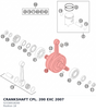 Diagram preview: CRANKSHAFT CPL. 200 EXC   2007 (52330018200)