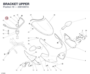 BRACKET UPPER 23610301A diagram position
