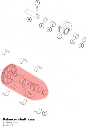 Diagram preview: Balancer shaft assy (63630157044)