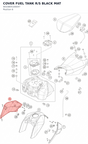 Diagram preview: COVER FUEL TANK  R/S BLACK MAT (9010805100047)