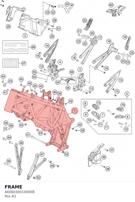 Diagram preview: FRAME (A60603001000EB)