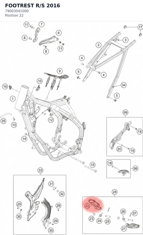 Diagram preview: FOOTREST R/S 2016 (79003041000)